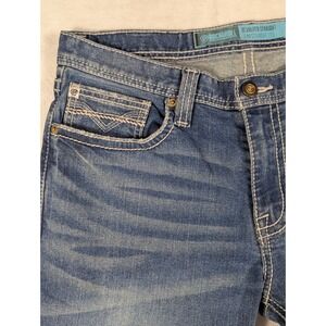 Rock & Roll Denim Revolver Slim Straight Leg Dark Blue Mens Jeans Size 32
